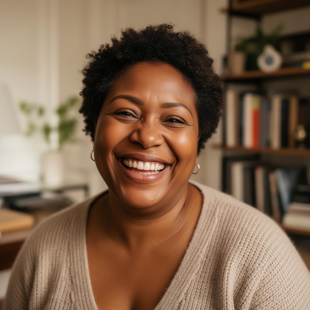 Monique Strayhorn smiling with their family